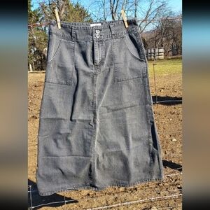 Cato Women's Black Denim Maxi Skirt